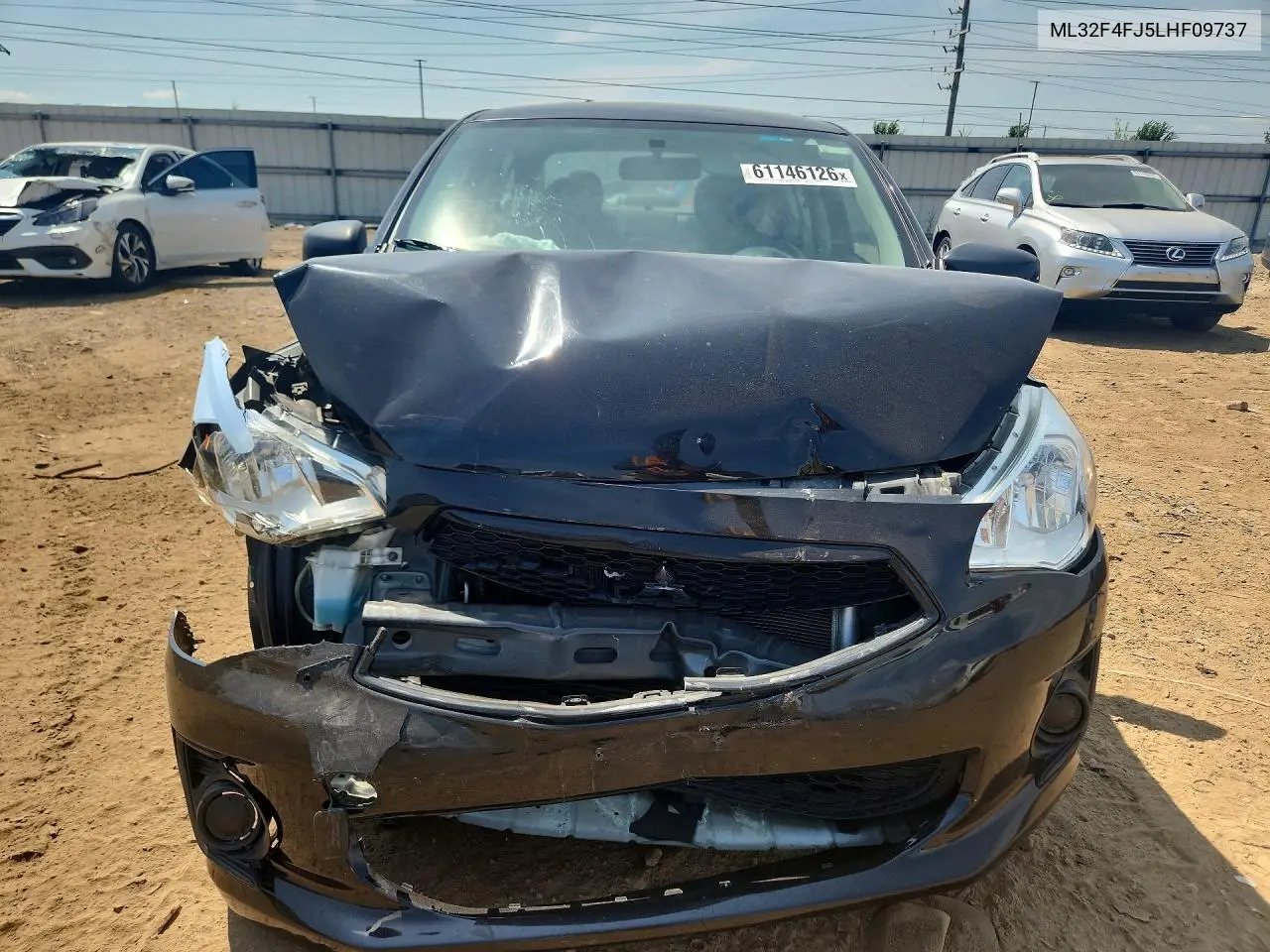 2020 Mitsubishi Mirage G4 Se VIN: ML32F4FJ5LHF09737 Lot: 61146126