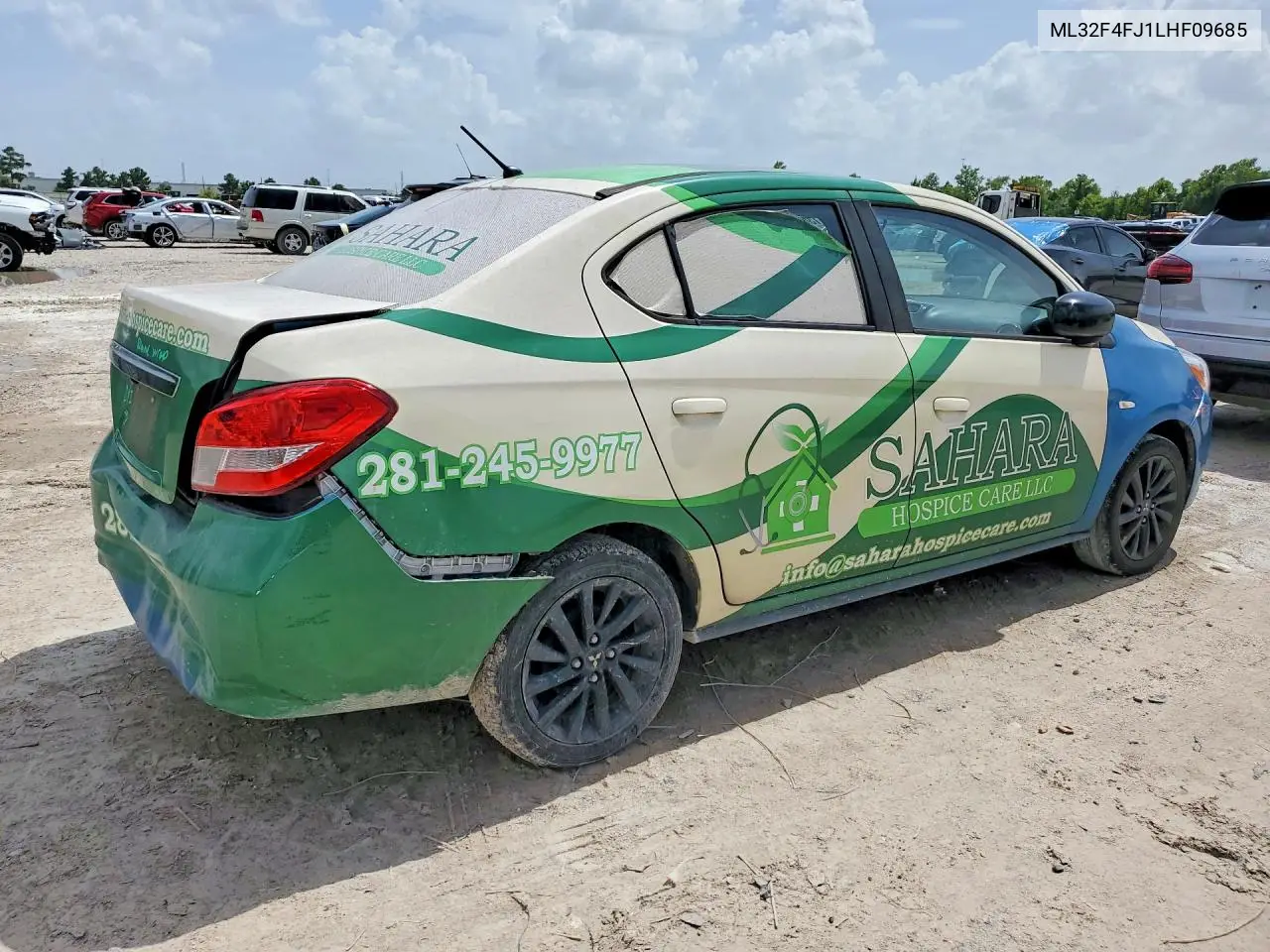 2020 Mitsubishi Mirage G4 Se VIN: ML32F4FJ1LHF09685 Lot: 61329736
