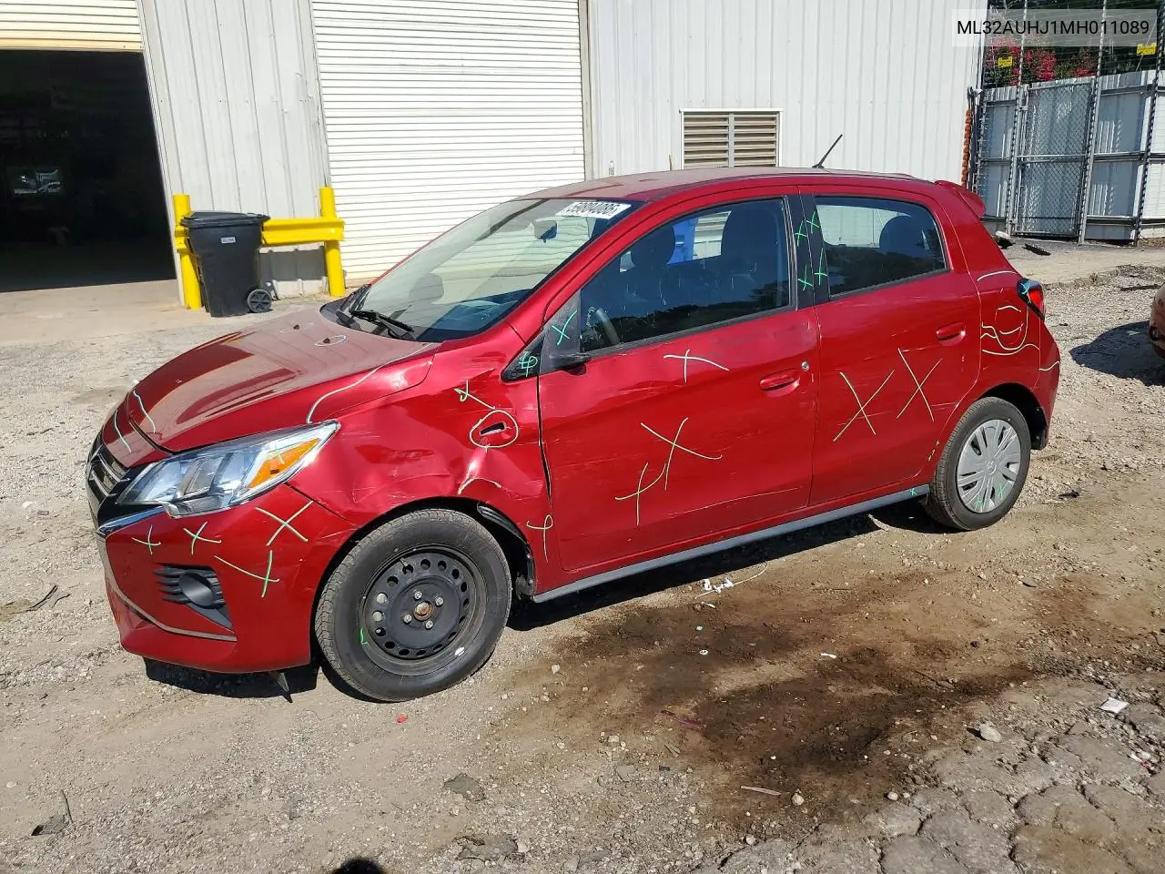 2021 Mitsubishi Mirage Es VIN: ML32AUHJ1MH011089 Lot: 59804086