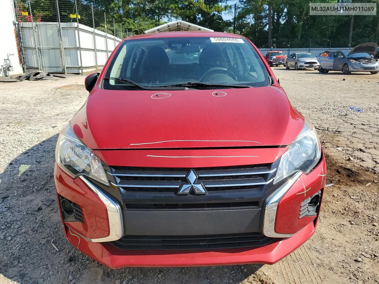 2021 Mitsubishi Mirage Es VIN: ML32AUHJ1MH011089 Lot: 59804086