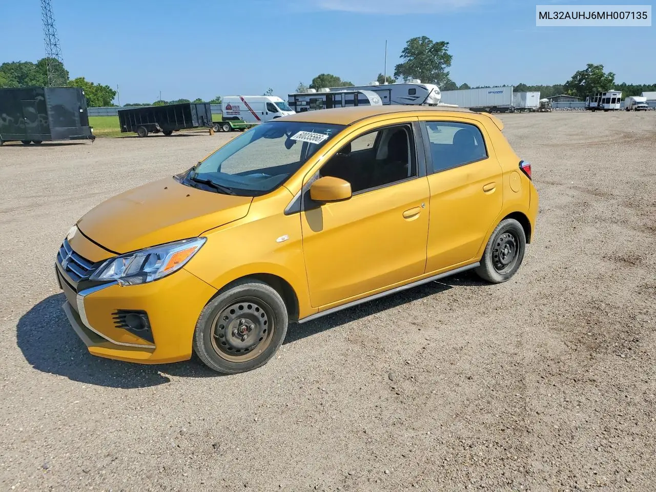 2021 Mitsubishi Mirage Es VIN: ML32AUHJ6MH007135 Lot: 60035566