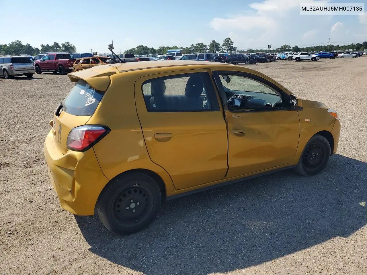 2021 Mitsubishi Mirage Es VIN: ML32AUHJ6MH007135 Lot: 60035566