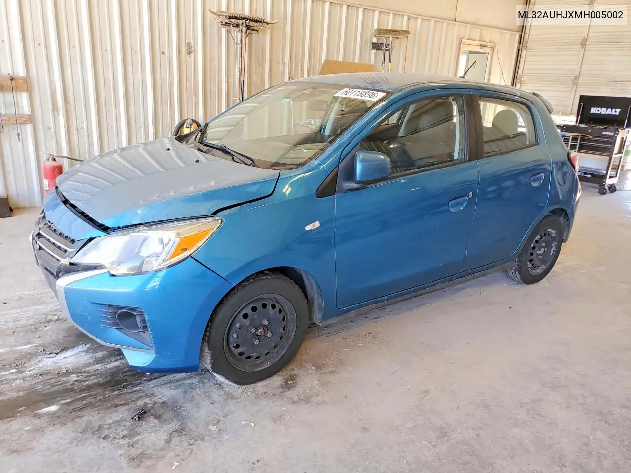 2021 Mitsubishi Mirage Es VIN: ML32AUHJXMH005002 Lot: 60118896