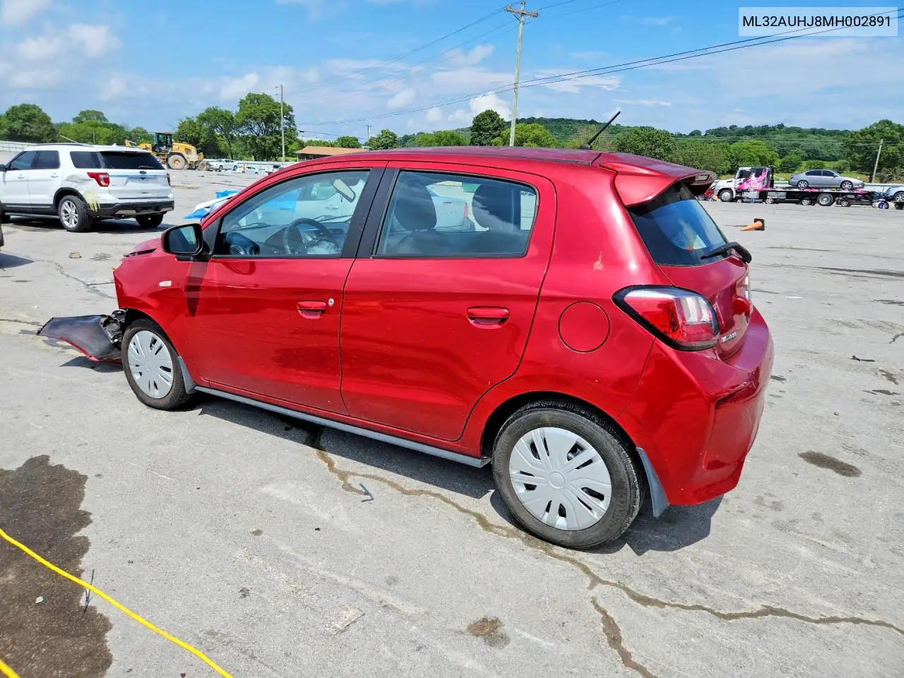 2021 Mitsubishi Mirage Es VIN: ML32AUHJ8MH002891 Lot: 60235166