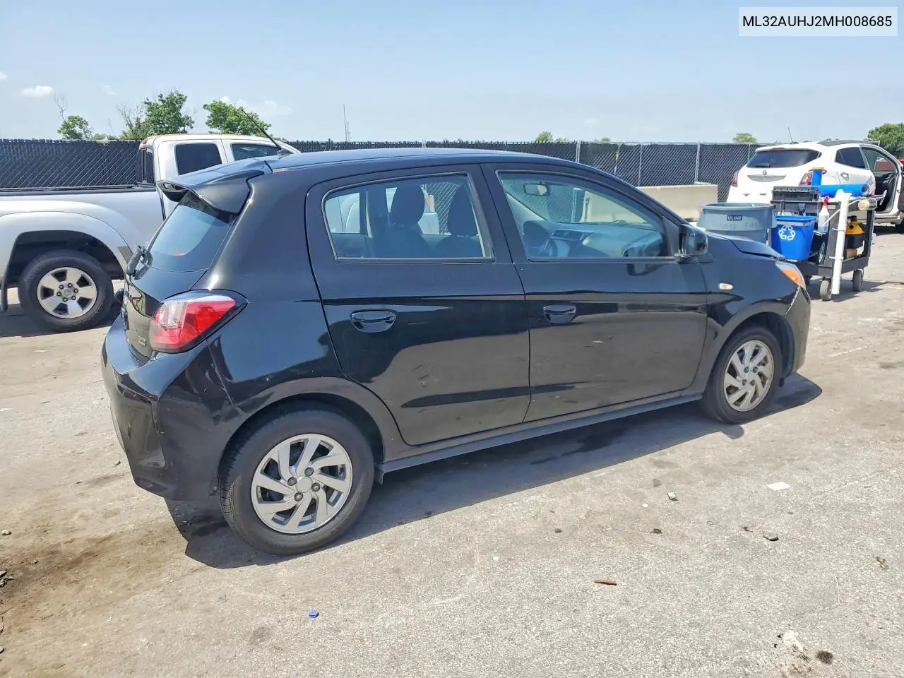 2021 Mitsubishi Mirage Es VIN: ML32AUHJ2MH008685 Lot: 60597846
