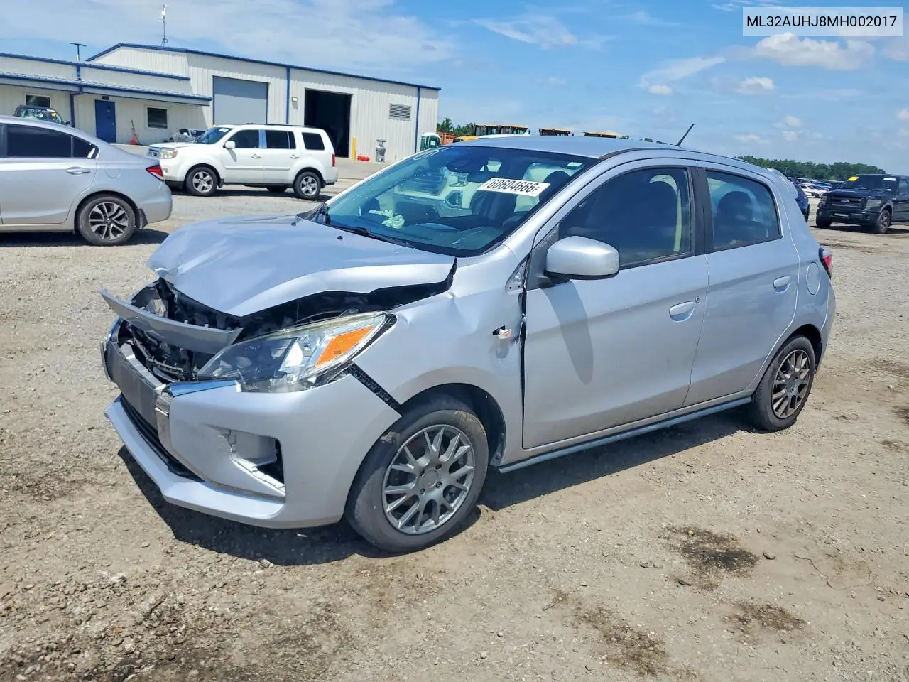 2021 Mitsubishi Mirage Es VIN: ML32AUHJ8MH002017 Lot: 60604666