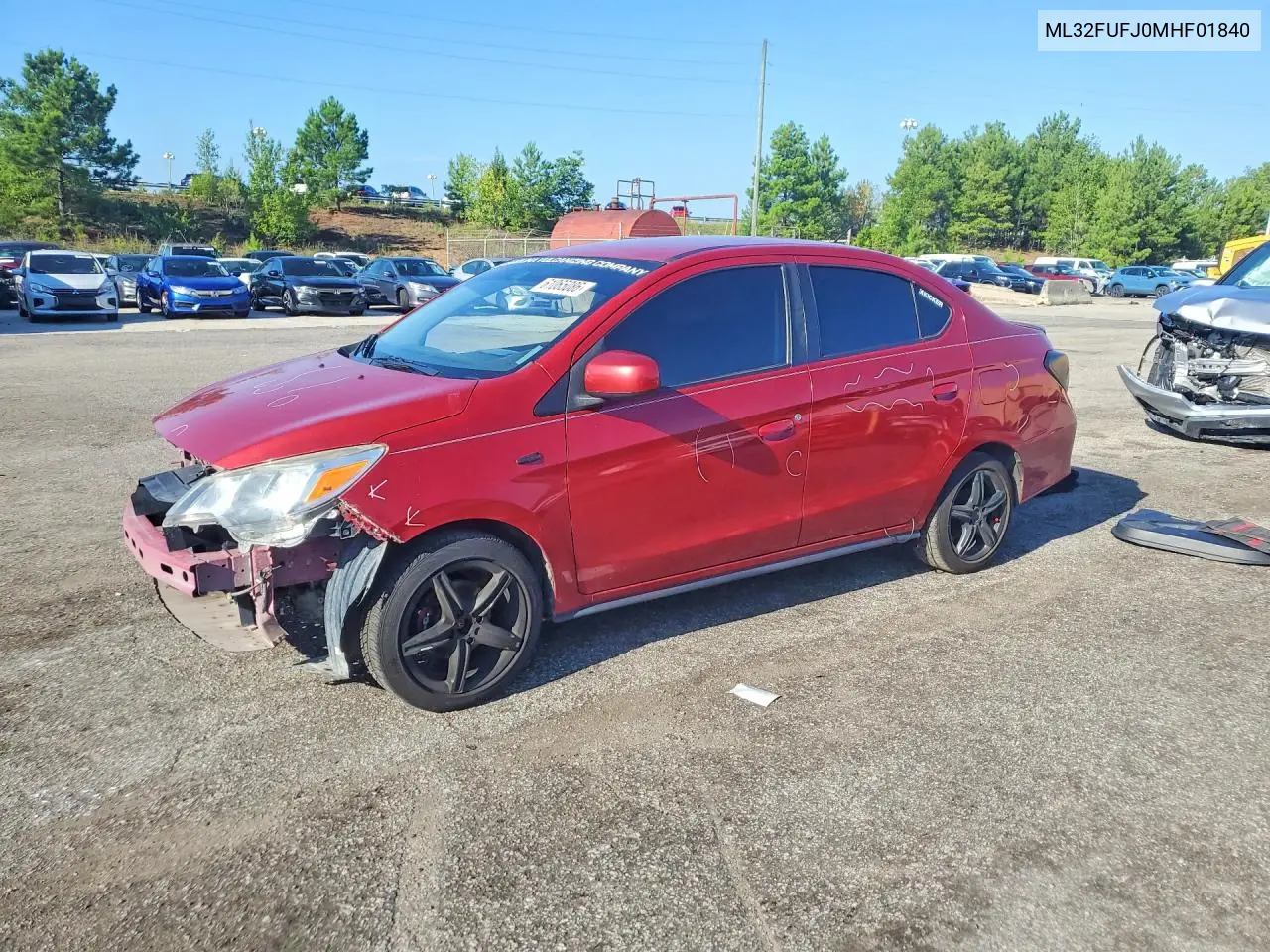 2021 Mitsubishi Mirage G4 Es VIN: ML32FUFJ0MHF01840 Lot: 61065086