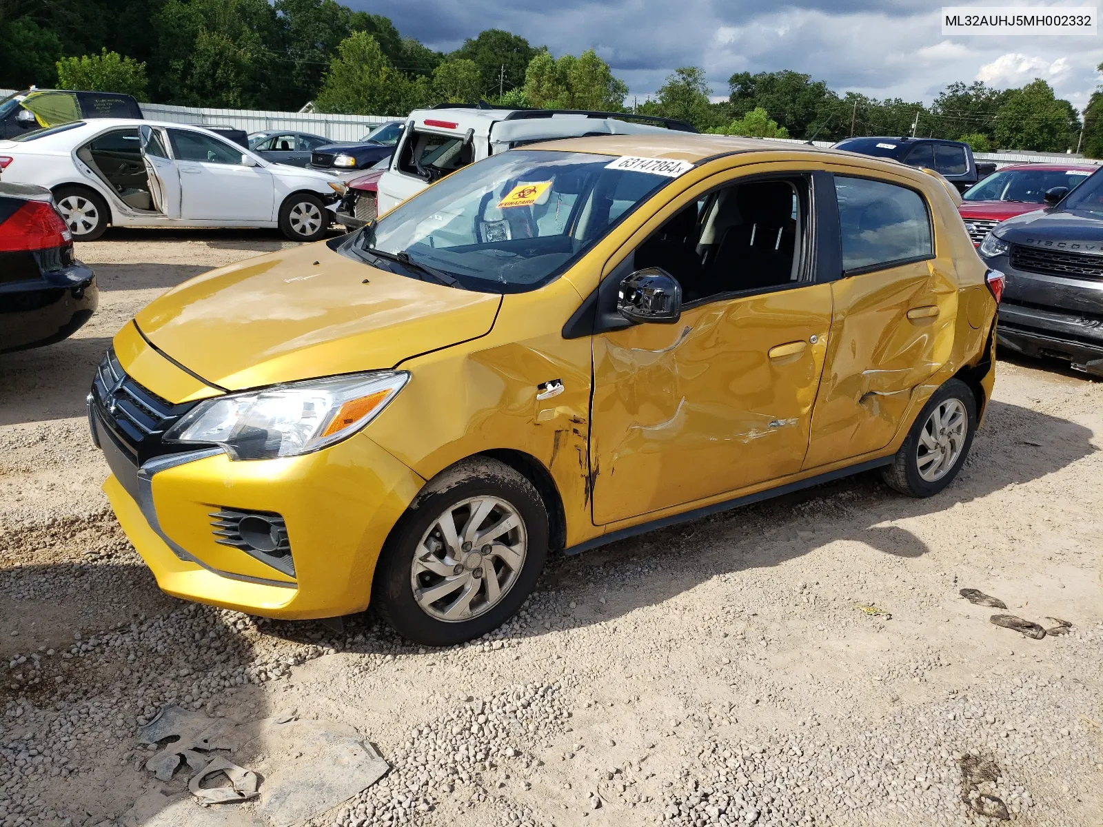 2021 Mitsubishi Mirage Es VIN: ML32AUHJ5MH002332 Lot: 63147864