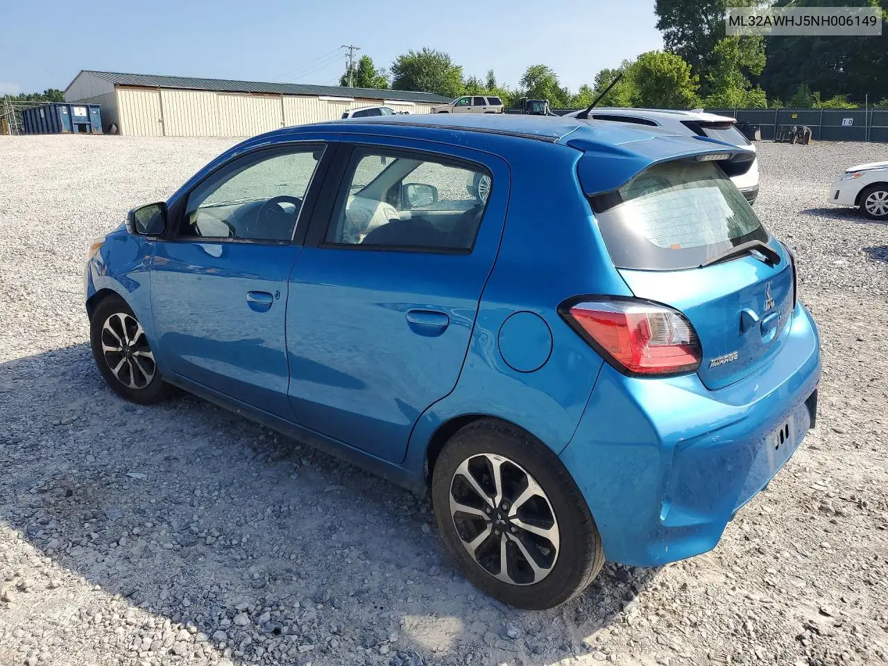 2022 Mitsubishi Mirage Se VIN: ML32AWHJ5NH006149 Lot: 57885596