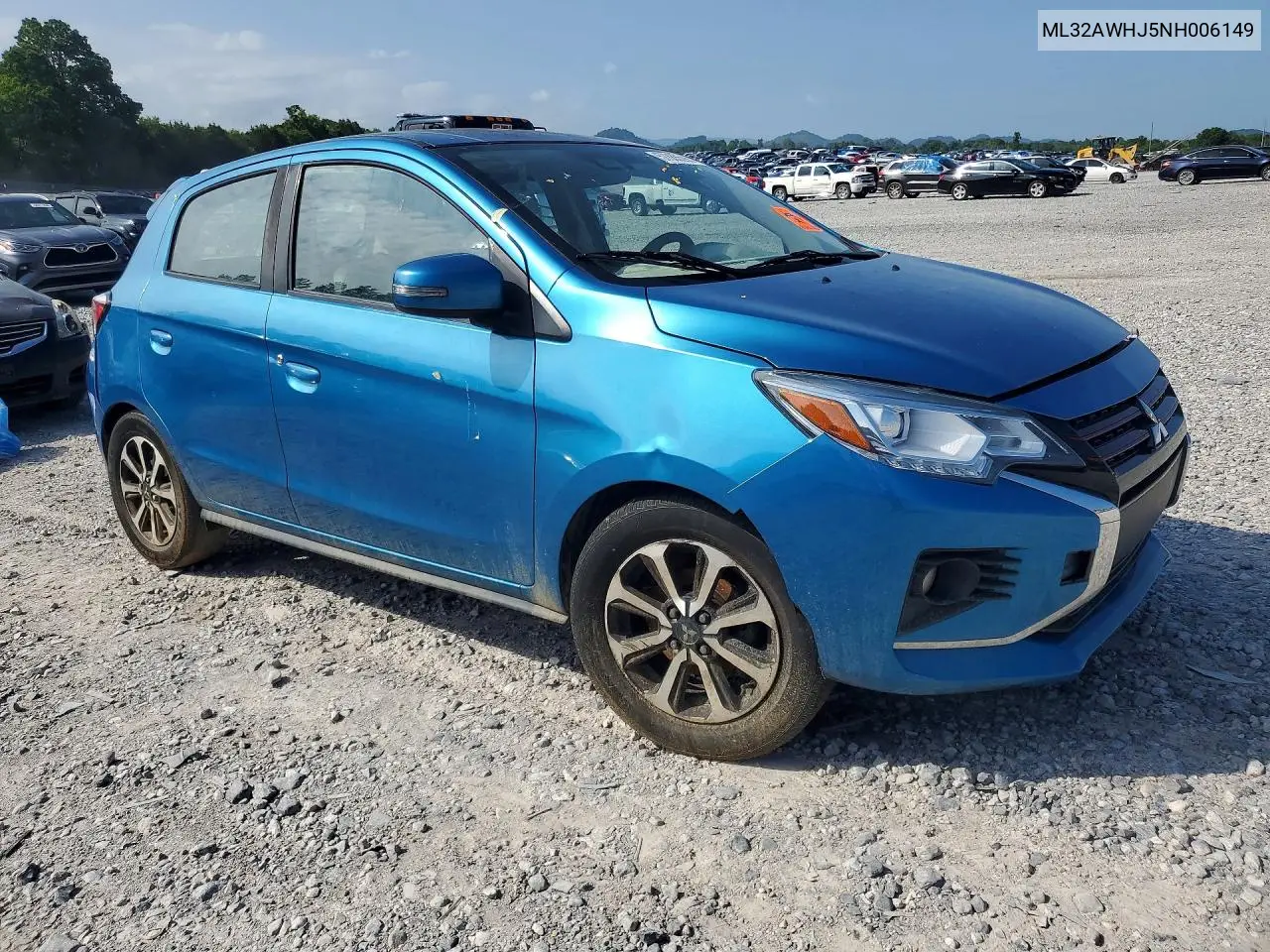 2022 Mitsubishi Mirage Se VIN: ML32AWHJ5NH006149 Lot: 57885596