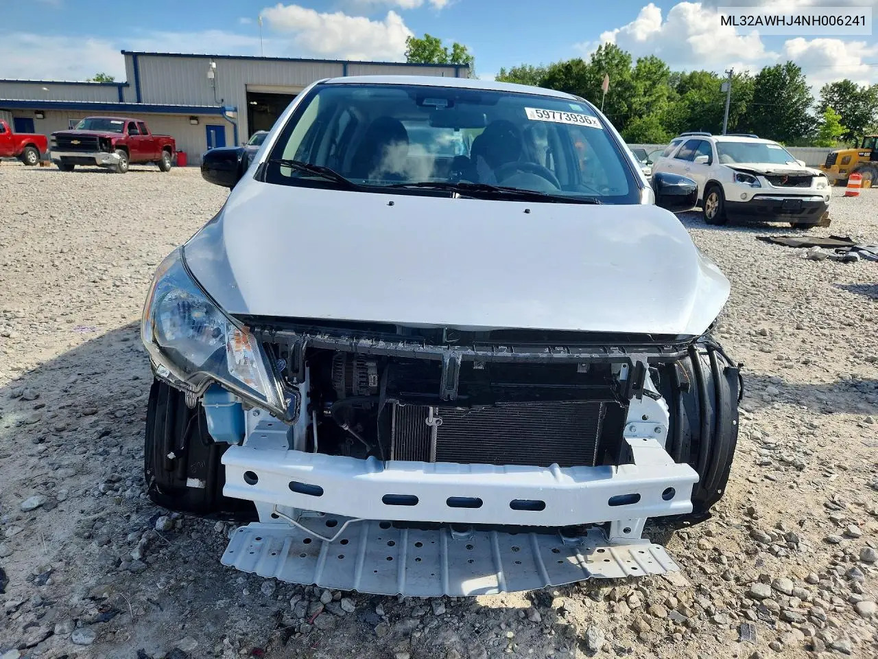 2022 Mitsubishi Mirage Se VIN: ML32AWHJ4NH006241 Lot: 59773936