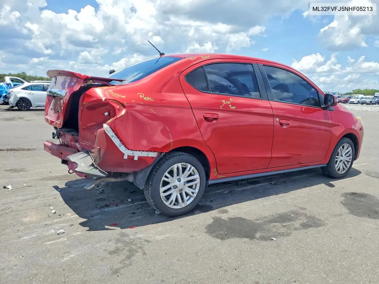 2022 Mitsubishi Mirage G4 Se VIN: ML32FVFJ5NHF05213 Lot: 59956516
