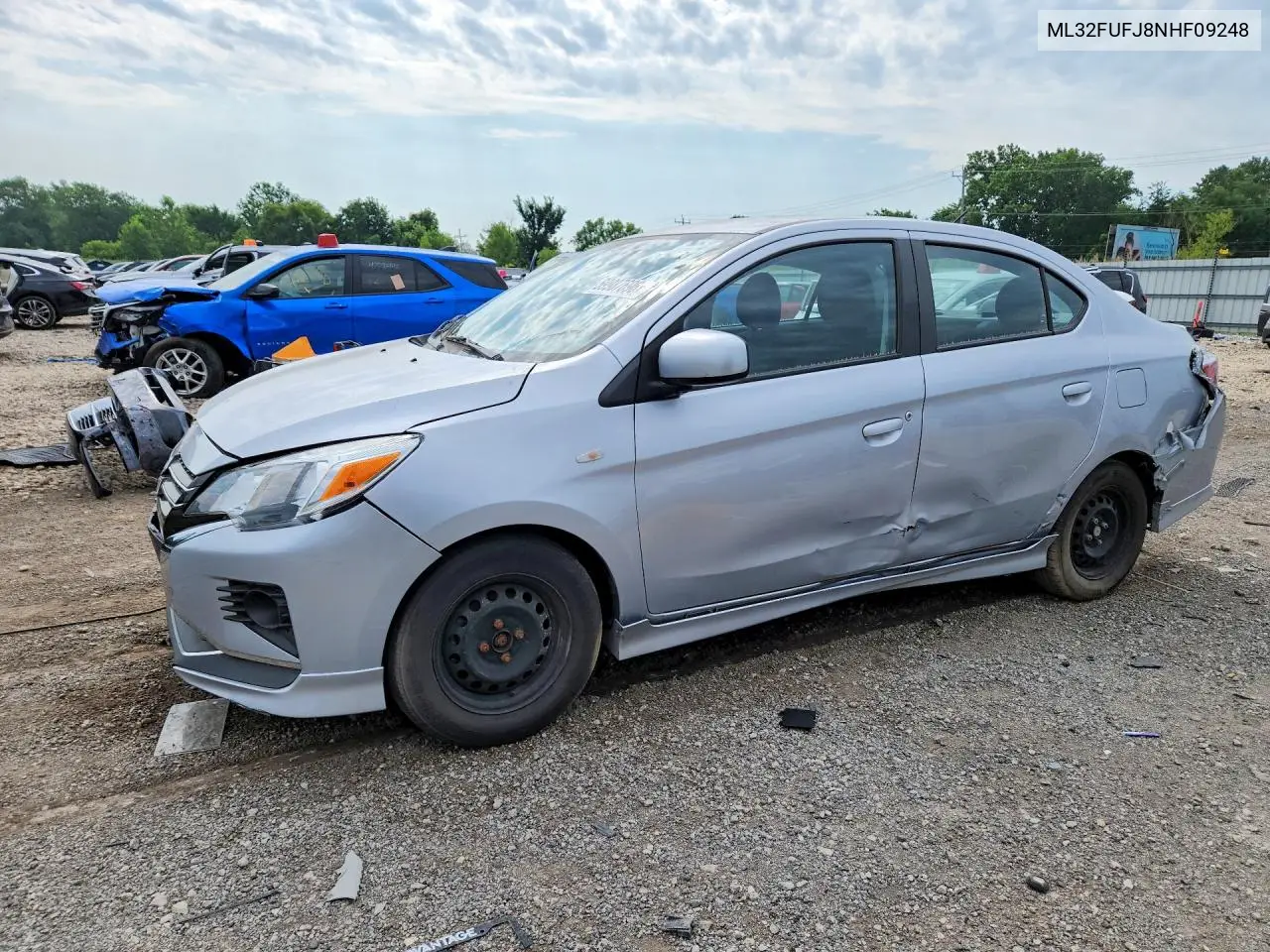 2022 Mitsubishi Mirage G4 Es VIN: ML32FUFJ8NHF09248 Lot: 59987696