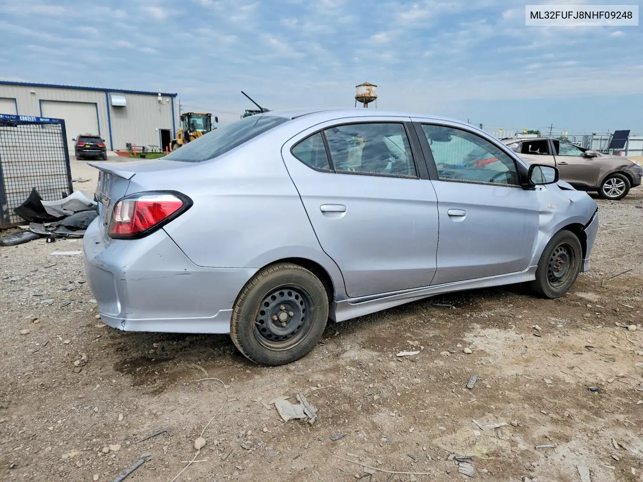 2022 Mitsubishi Mirage G4 Es VIN: ML32FUFJ8NHF09248 Lot: 59987696