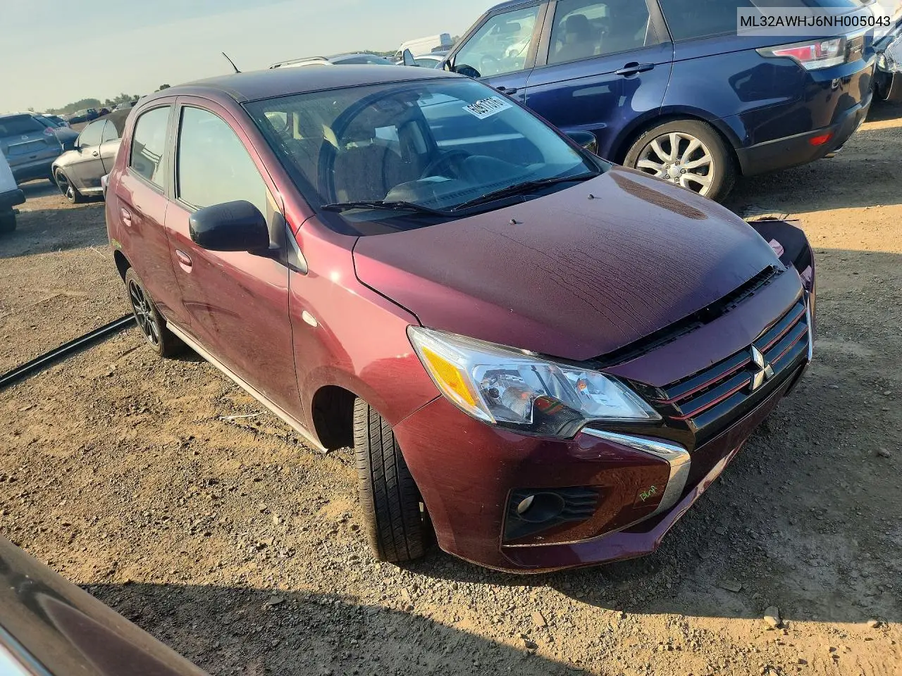 2022 Mitsubishi Mirage Se VIN: ML32AWHJ6NH005043 Lot: 60917376