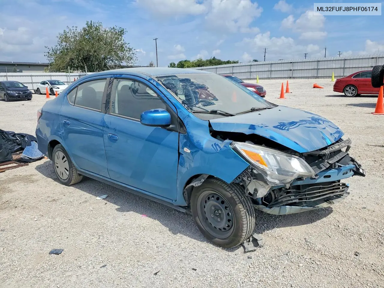 2023 Mitsubishi Mirage G4 Es VIN: ML32FUFJ8PHF06174 Lot: 60188806