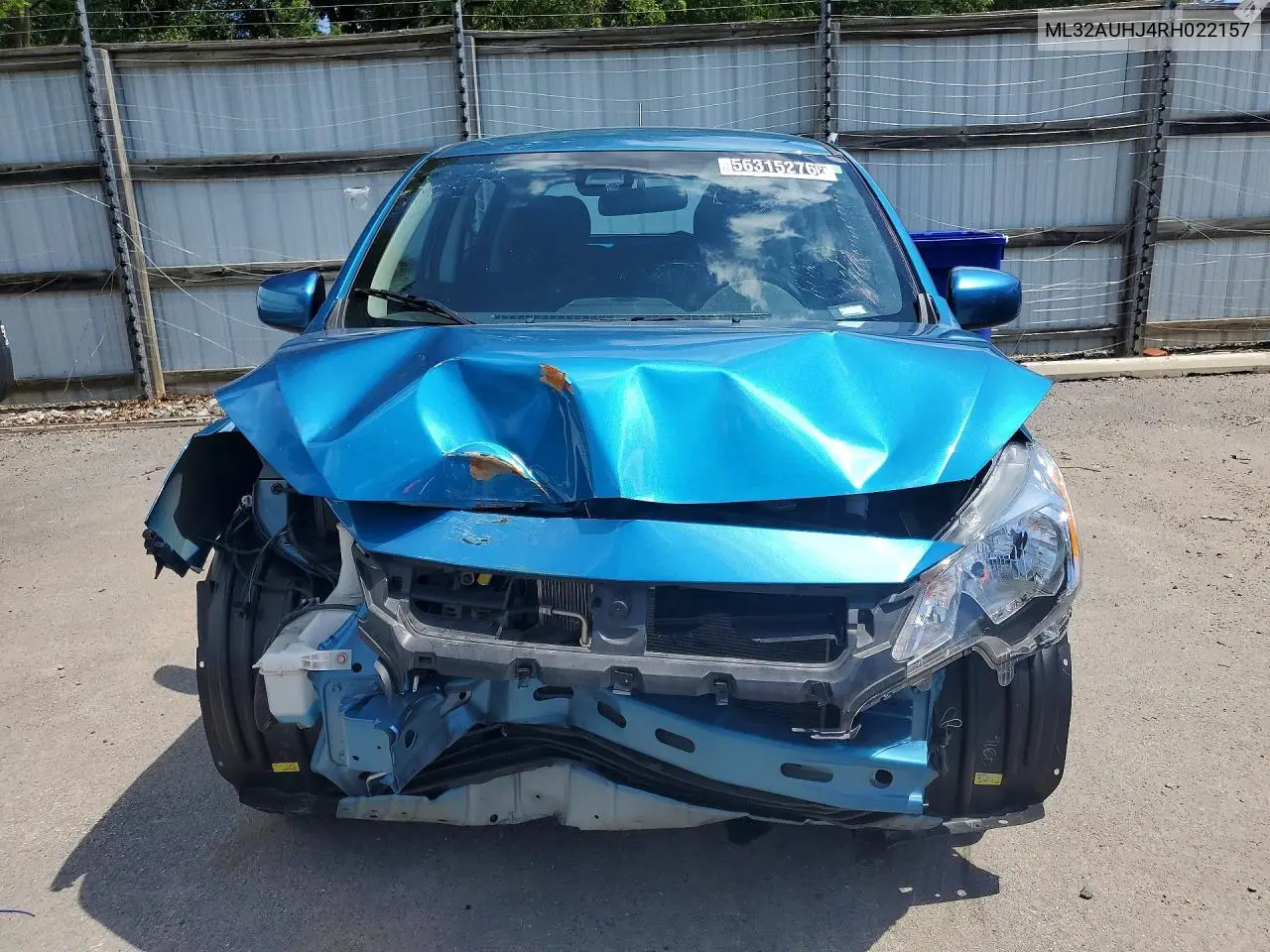 2024 Mitsubishi Mirage Es VIN: ML32AUHJ4RH022157 Lot: 56315276