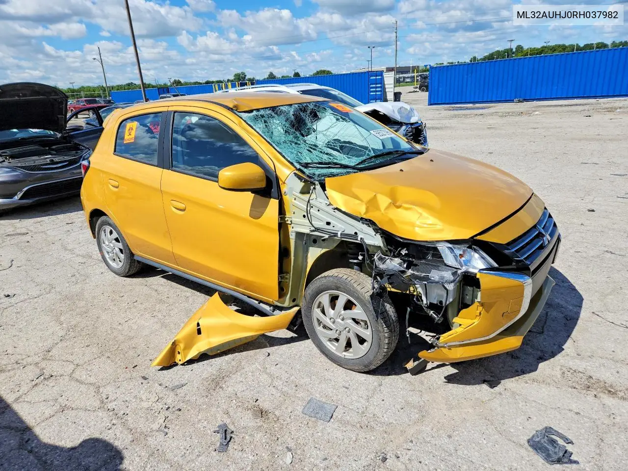 2024 Mitsubishi Mirage Es VIN: ML32AUHJ0RH037982 Lot: 56527096