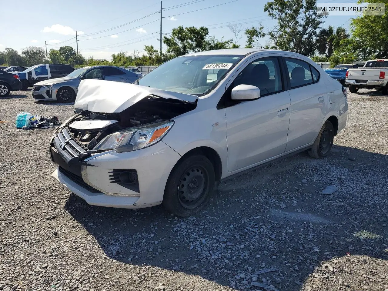 2024 Mitsubishi Mirage G4 Es VIN: ML32FUFJ4RHF02545 Lot: 58156246