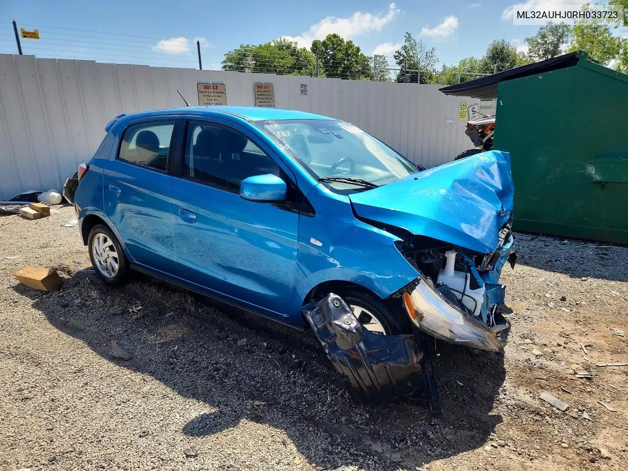 2024 Mitsubishi Mirage Es/Le VIN: ML32AUHJ0RH033723 Lot: 59357756