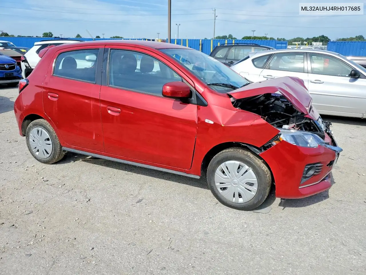 2024 Mitsubishi Mirage Es VIN: ML32AUHJ4RH017685 Lot: 60150546