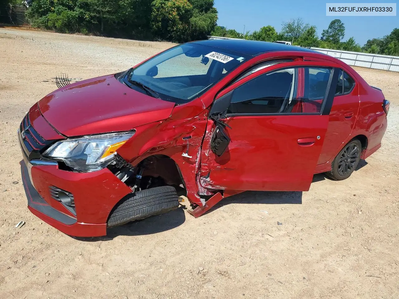 2024 Mitsubishi Mirage G4 Es VIN: ML32FUFJXRHF03330 Lot: 60243766