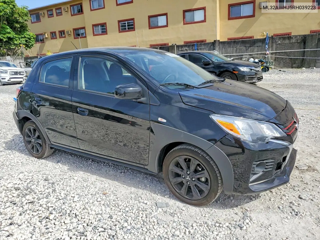 2024 Mitsubishi Mirage Se VIN: ML32AWHJ5RH039223 Lot: 60588216