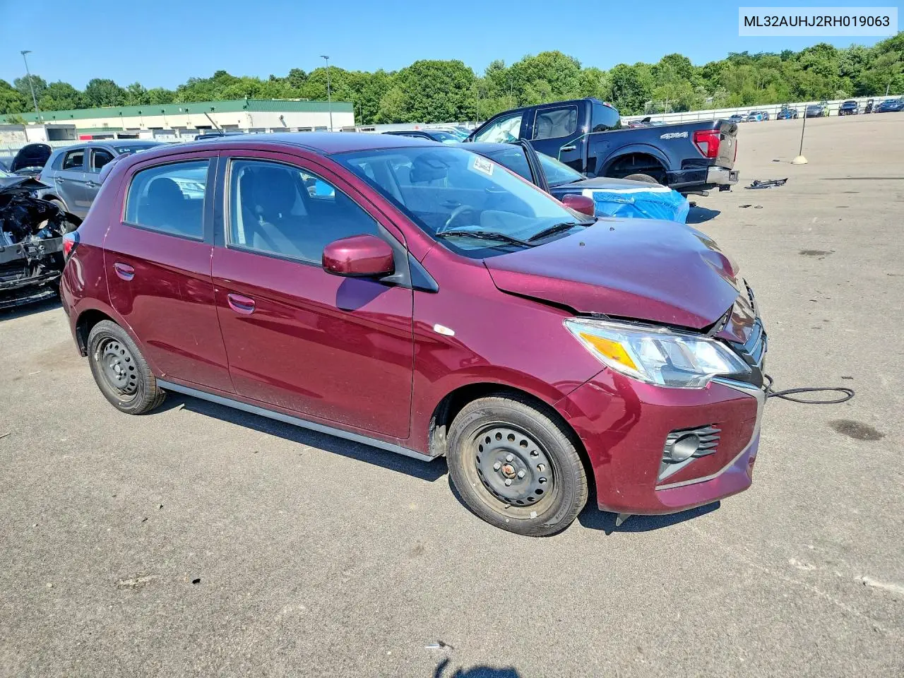 2024 Mitsubishi Mirage Es VIN: ML32AUHJ2RH019063 Lot: 61234906