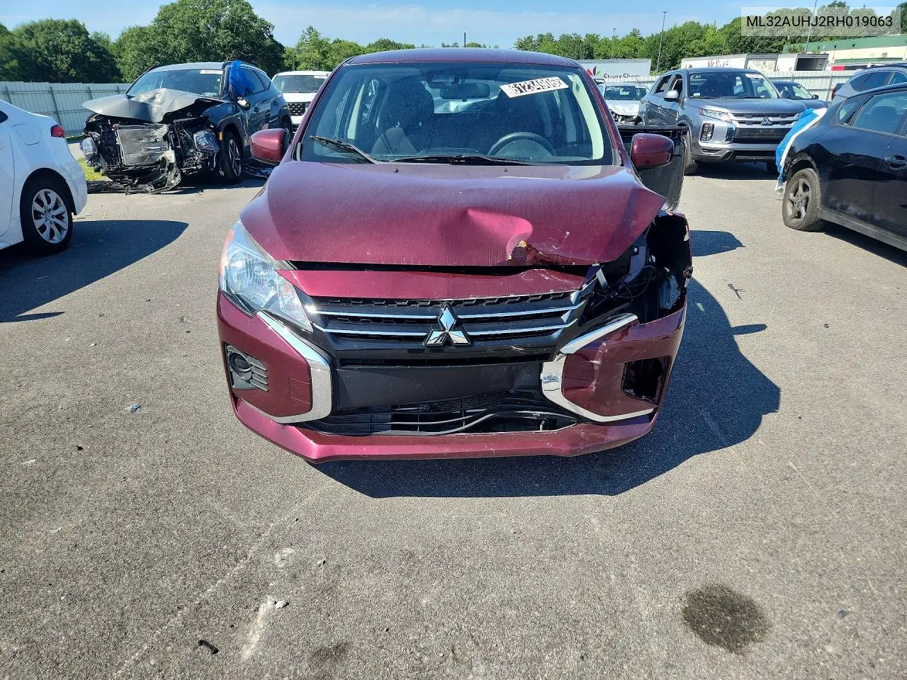 2024 Mitsubishi Mirage Es VIN: ML32AUHJ2RH019063 Lot: 61234906
