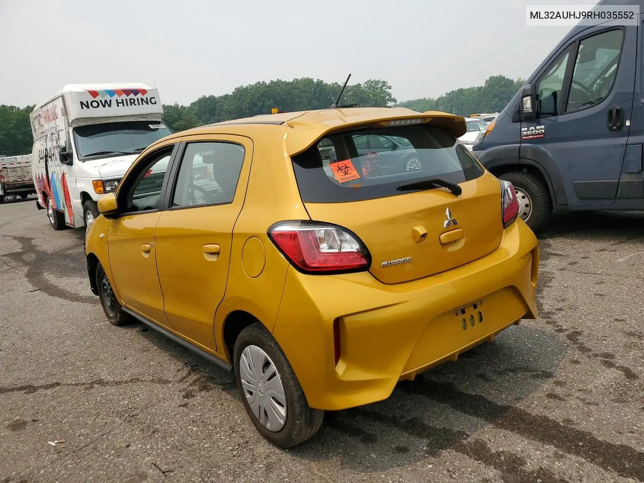 2024 Mitsubishi Mirage Es VIN: ML32AUHJ9RH035552 Lot: 61358616