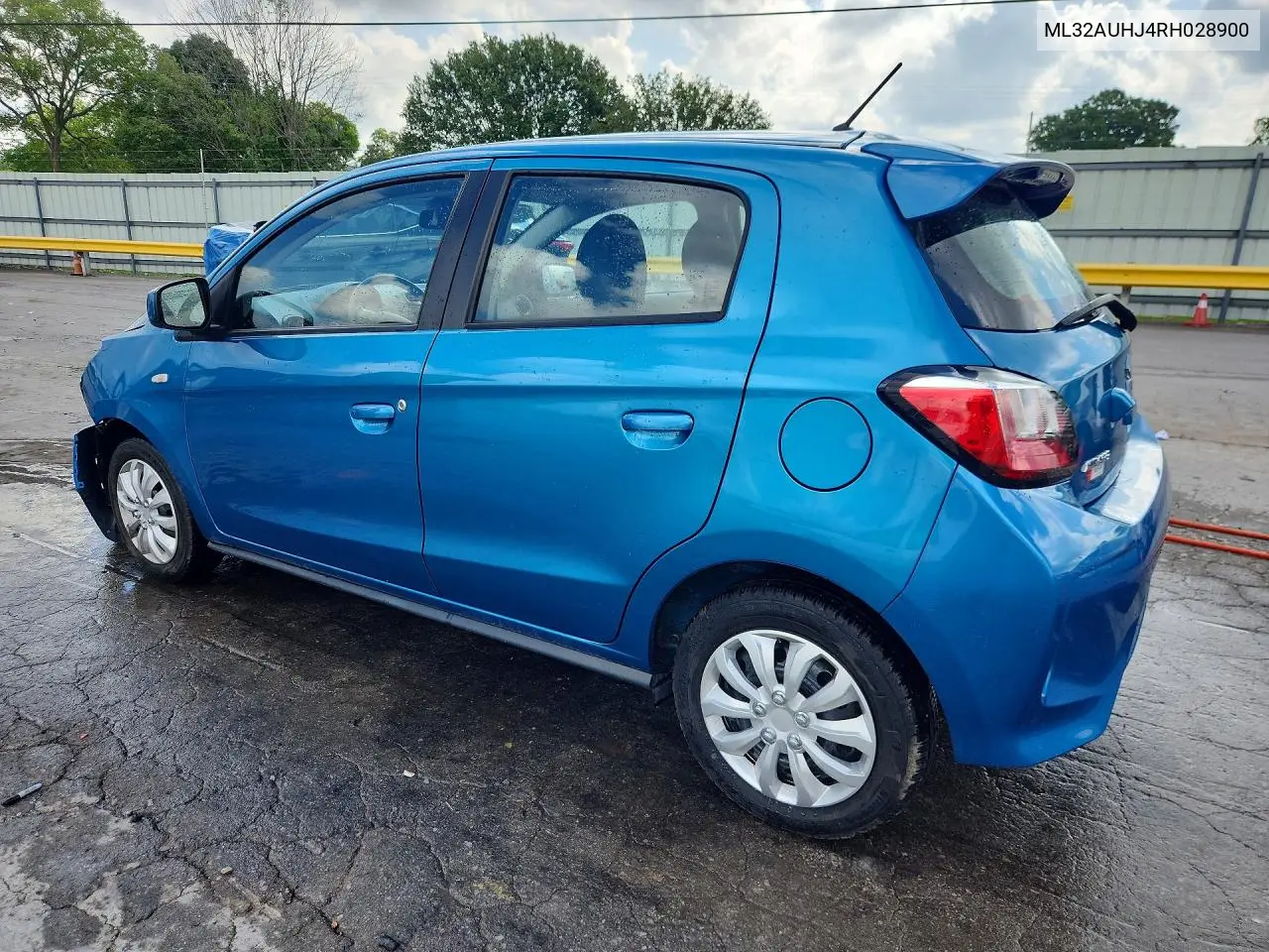 2024 Mitsubishi Mirage Es VIN: ML32AUHJ4RH028900 Lot: 61599326