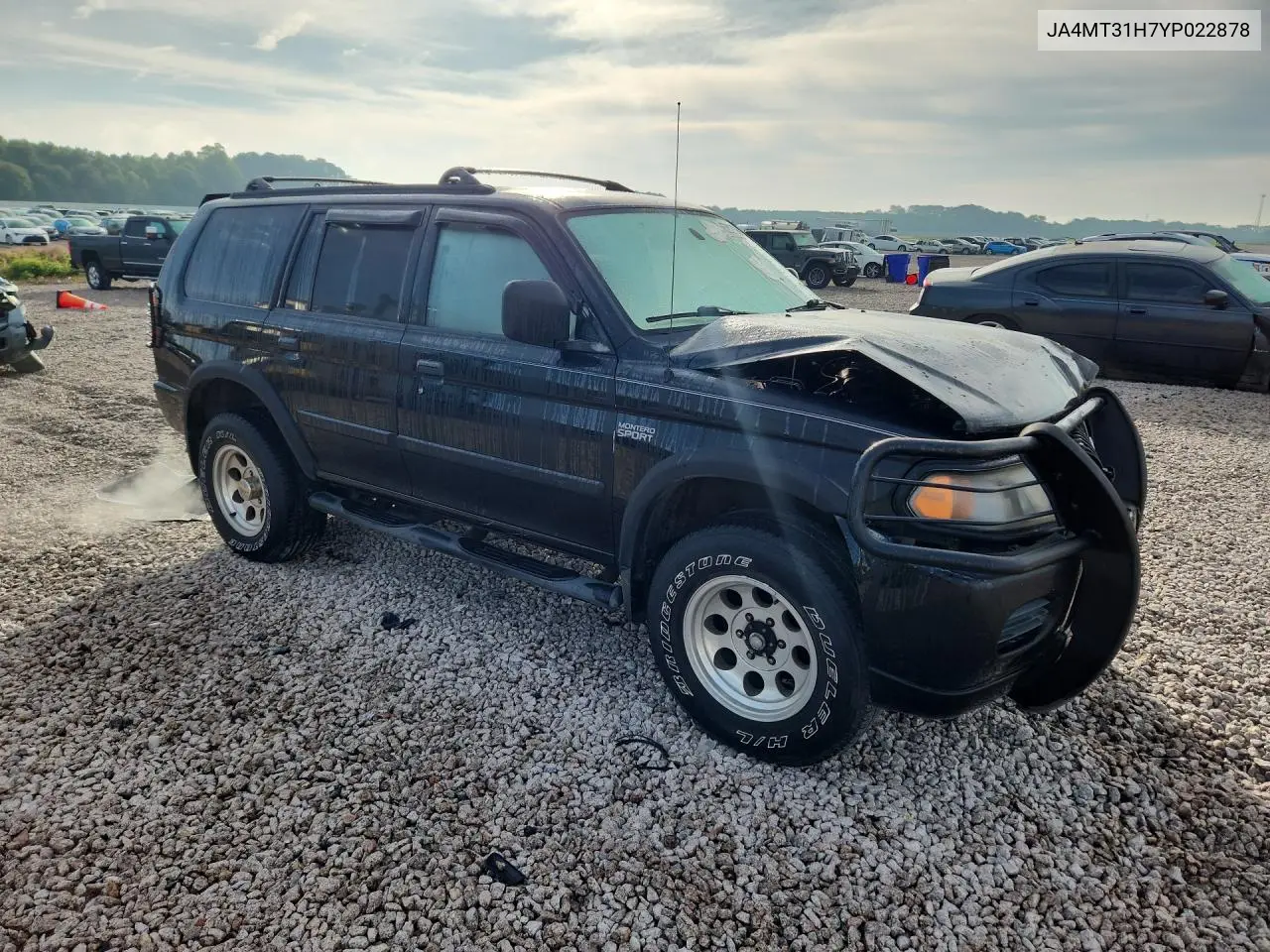 2000 Mitsubishi Montero Sport Ls VIN: JA4MT31H7YP022878 Lot: 52877666