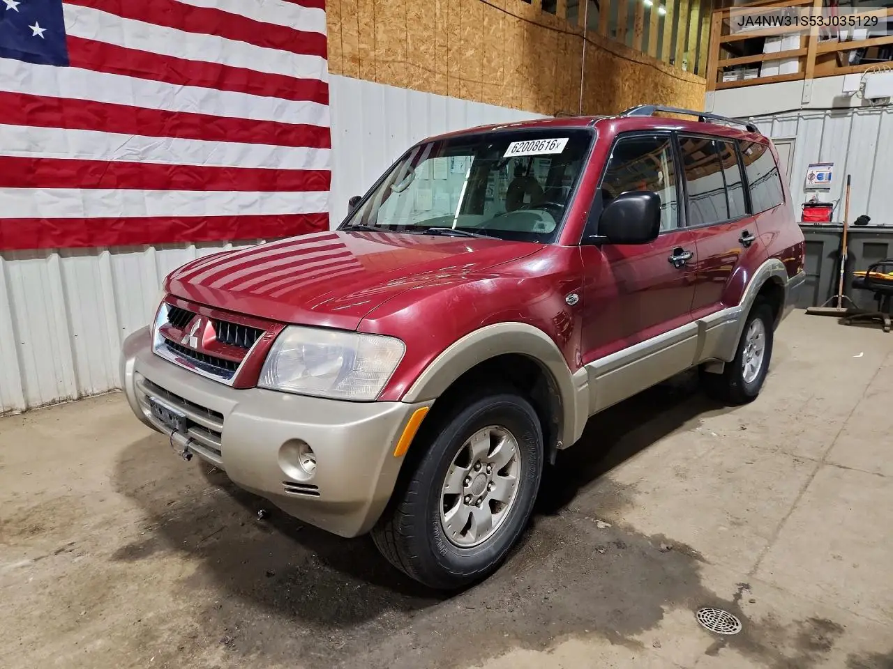 2003 Mitsubishi Montero Xls VIN: JA4NW31S53J035129 Lot: 62008616