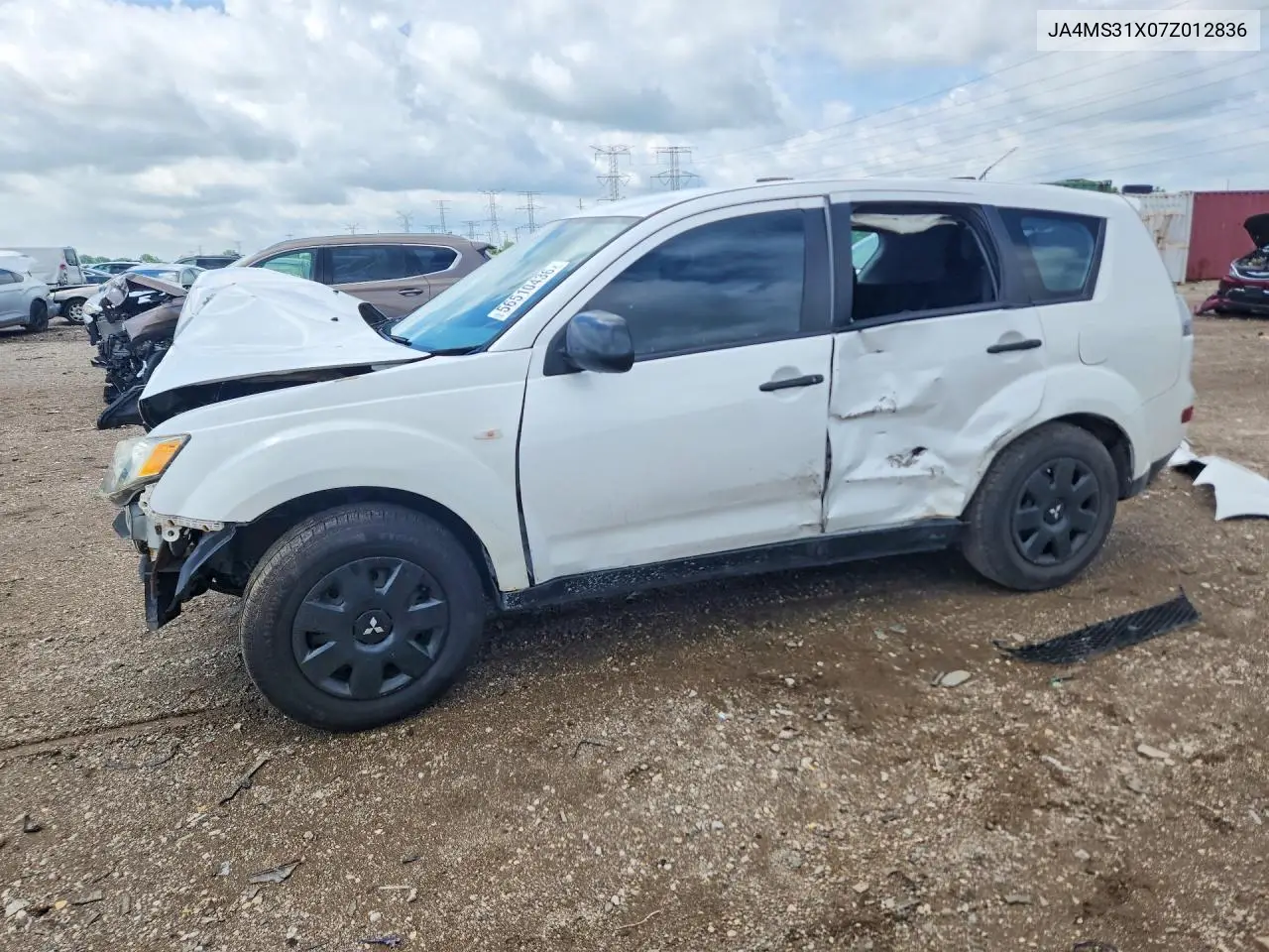 2007 Mitsubishi Outlander Es VIN: JA4MS31X07Z012836 Lot: 56510436