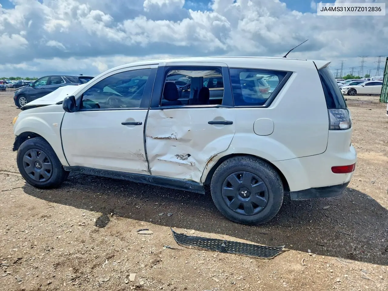2007 Mitsubishi Outlander Es VIN: JA4MS31X07Z012836 Lot: 56510436