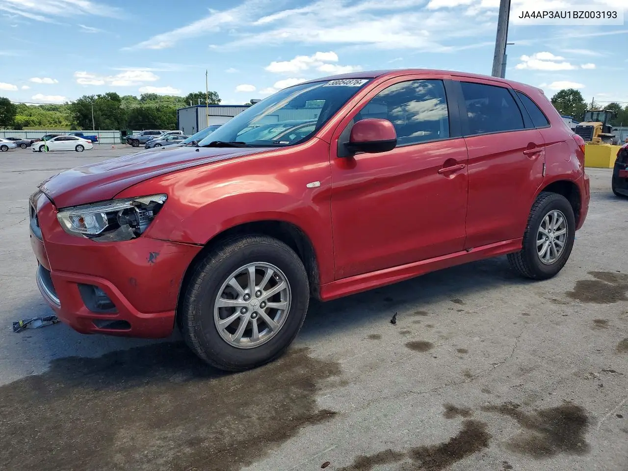 2011 Mitsubishi Outlander Sport Es VIN: JA4AP3AU1BZ003193 Lot: 58054876