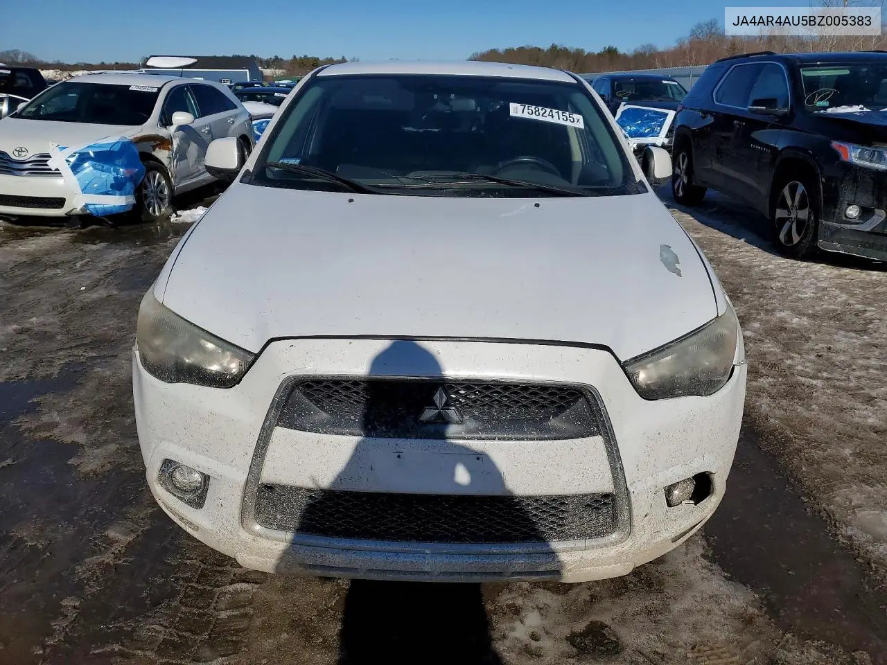 2011 Mitsubishi Outlander Sport Se VIN: JA4AR4AU5BZ005383 Lot: 75824155