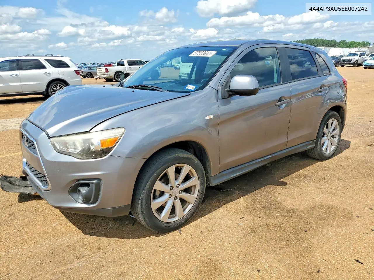 2014 Mitsubishi Outlander Sport Es VIN: 4A4AP3AU5EE007242 Lot: 57503646