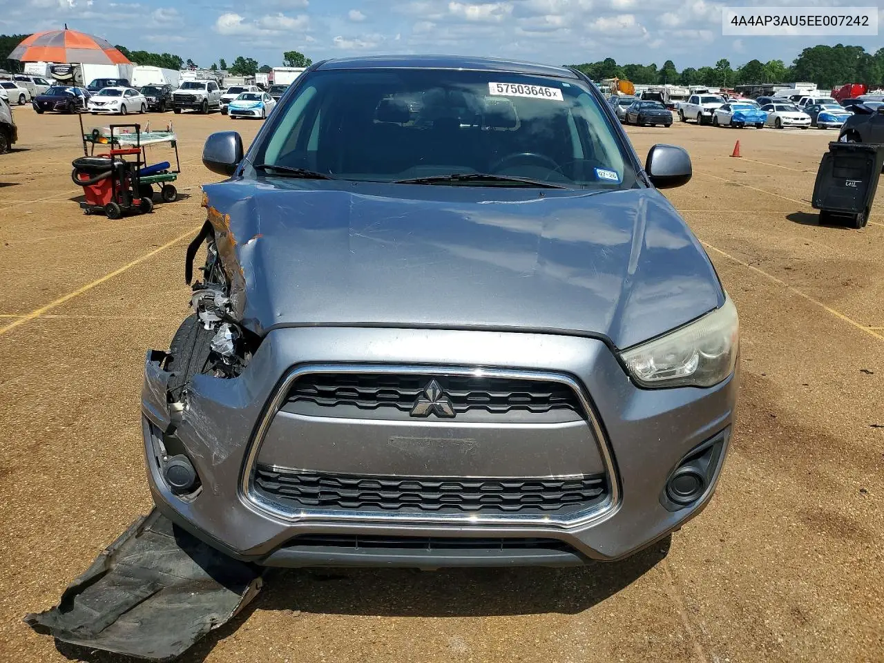 2014 Mitsubishi Outlander Sport Es VIN: 4A4AP3AU5EE007242 Lot: 57503646