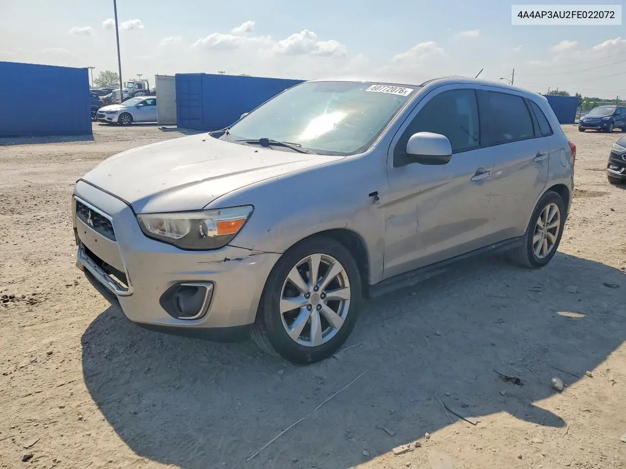 2014 Mitsubishi Outlander Sport Es VIN: 4A4AP3AU2FE022072 Lot: 60772076