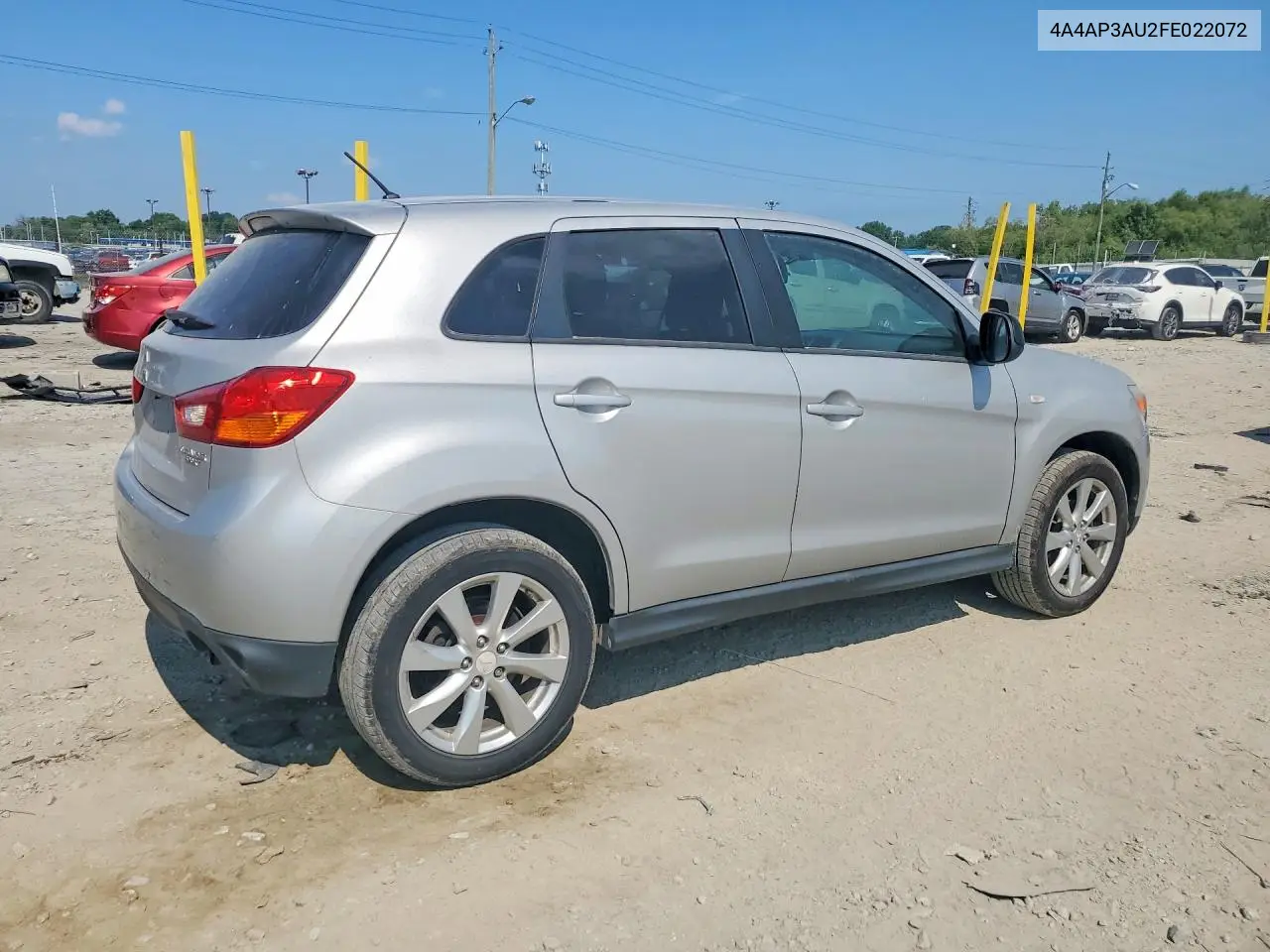 2014 Mitsubishi Outlander Sport Es VIN: 4A4AP3AU2FE022072 Lot: 60772076
