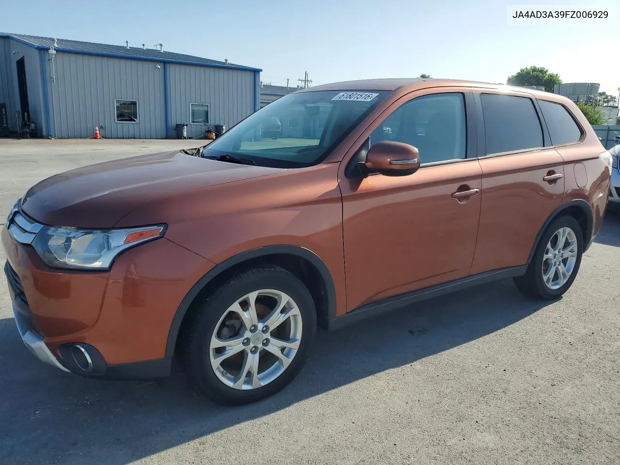 2015 Mitsubishi Outlander Se VIN: JA4AD3A39FZ006929 Lot: 61801516