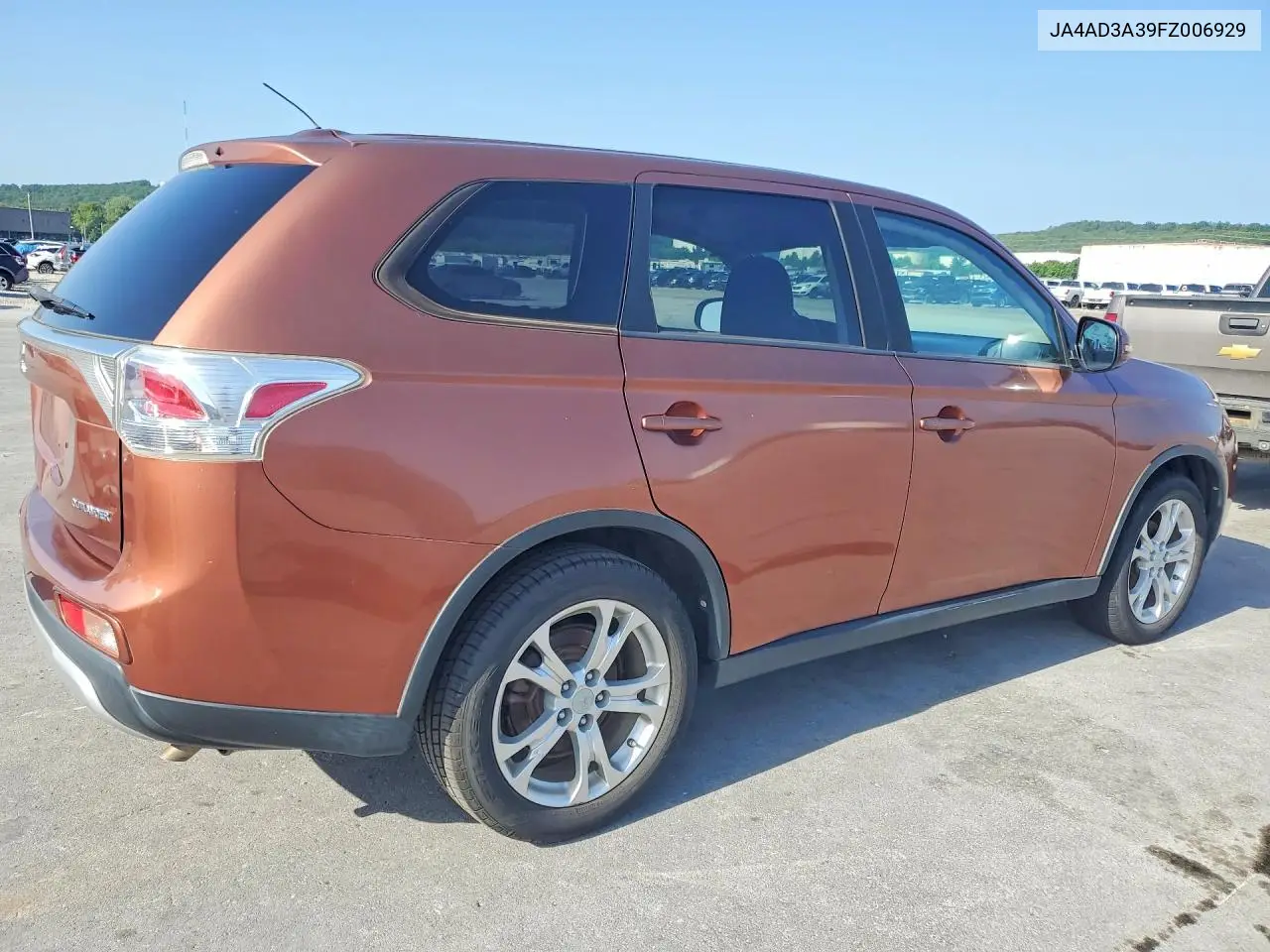 2015 Mitsubishi Outlander Se VIN: JA4AD3A39FZ006929 Lot: 61801516