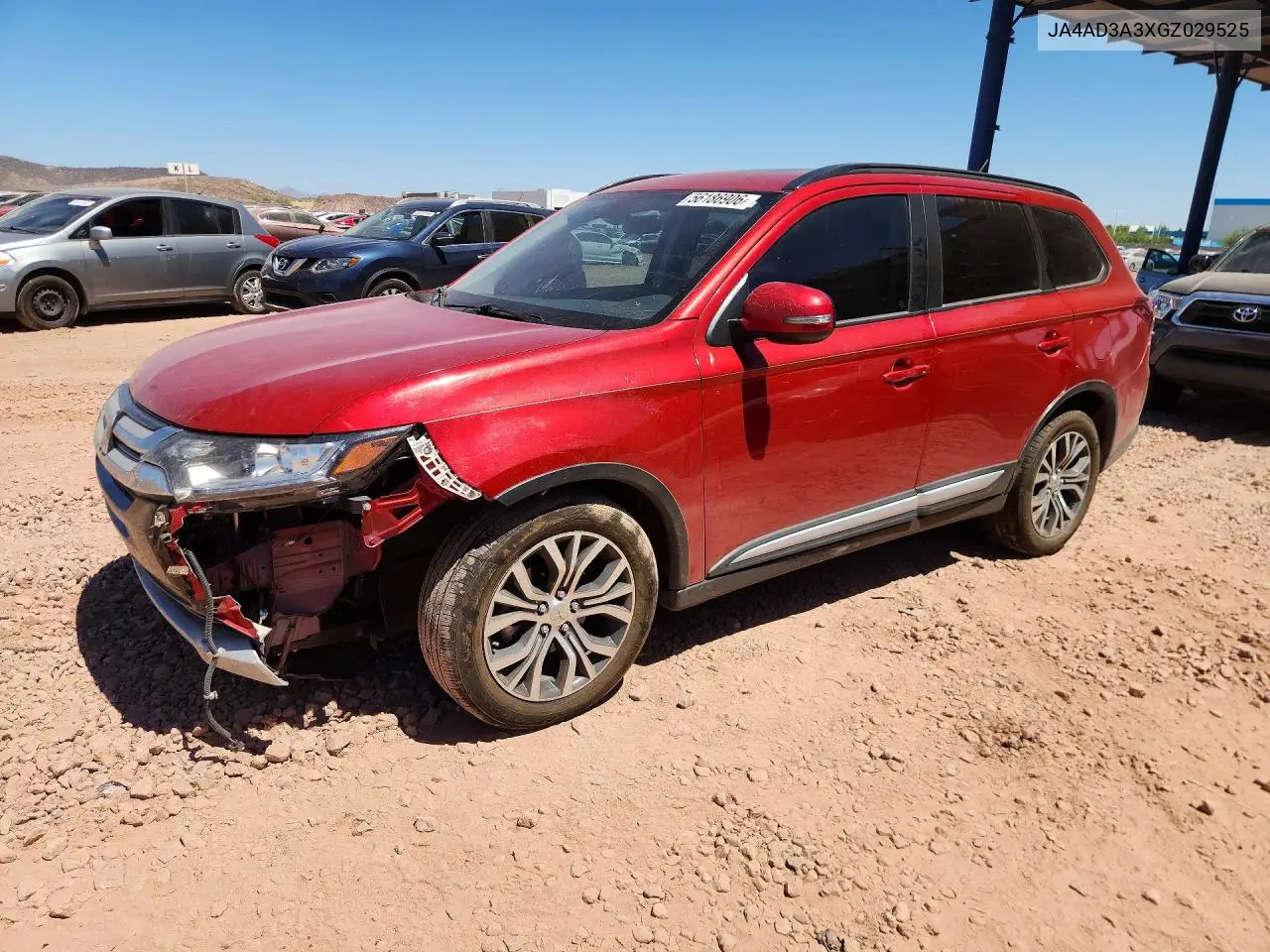 2016 Mitsubishi Outlander Se VIN: JA4AD3A3XGZ029525 Lot: 56186906