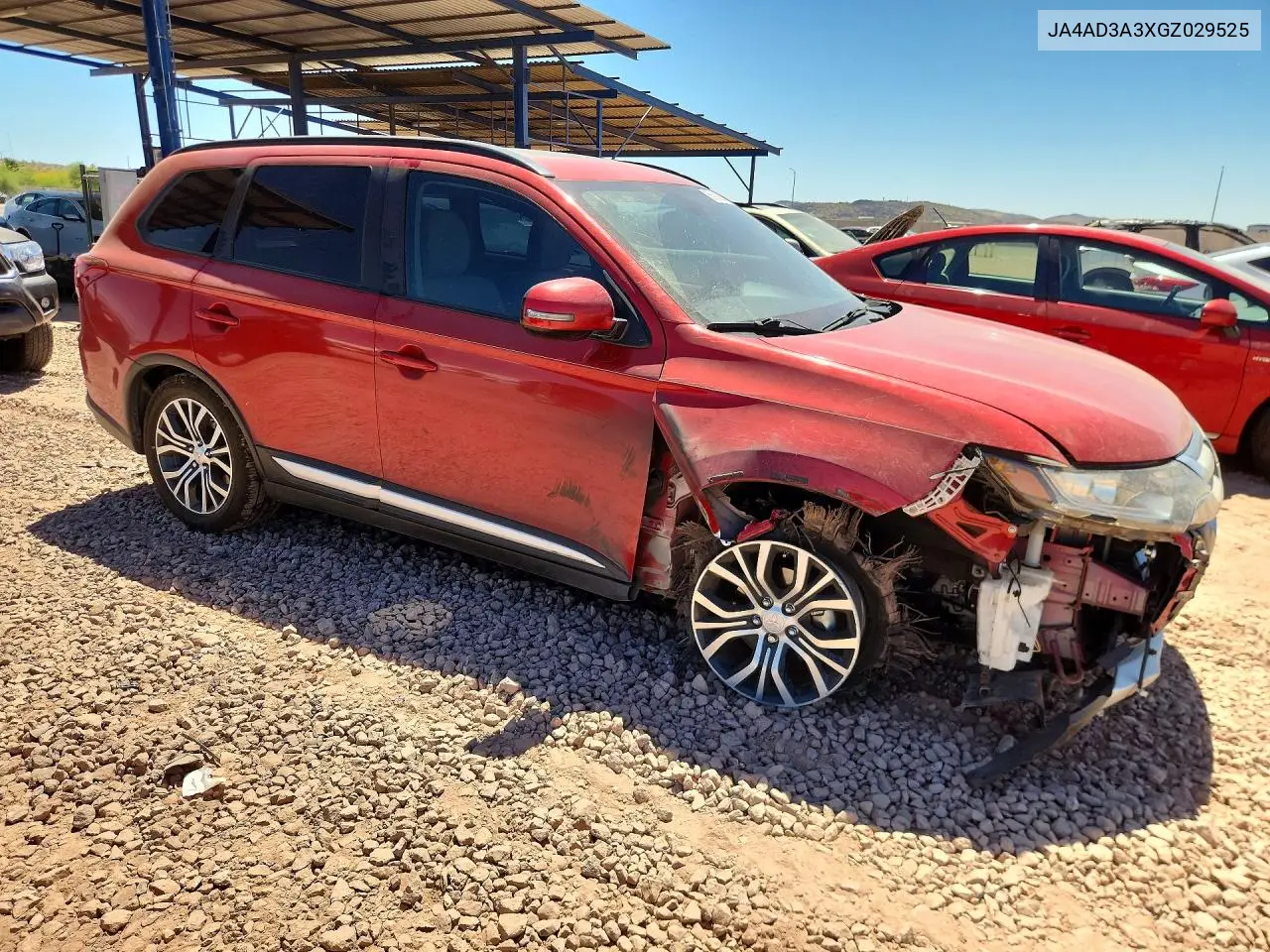 2016 Mitsubishi Outlander Se VIN: JA4AD3A3XGZ029525 Lot: 56186906