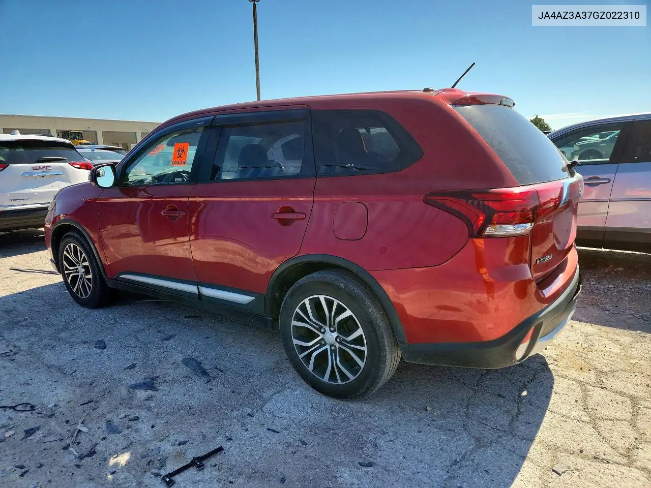 2016 Mitsubishi Outlander Se VIN: JA4AZ3A37GZ022310 Lot: 57496216