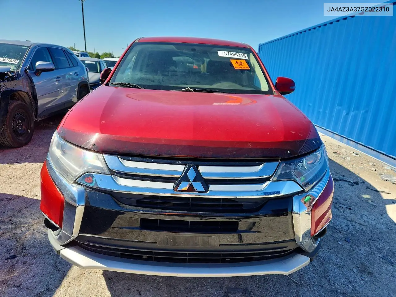 2016 Mitsubishi Outlander Se VIN: JA4AZ3A37GZ022310 Lot: 57496216