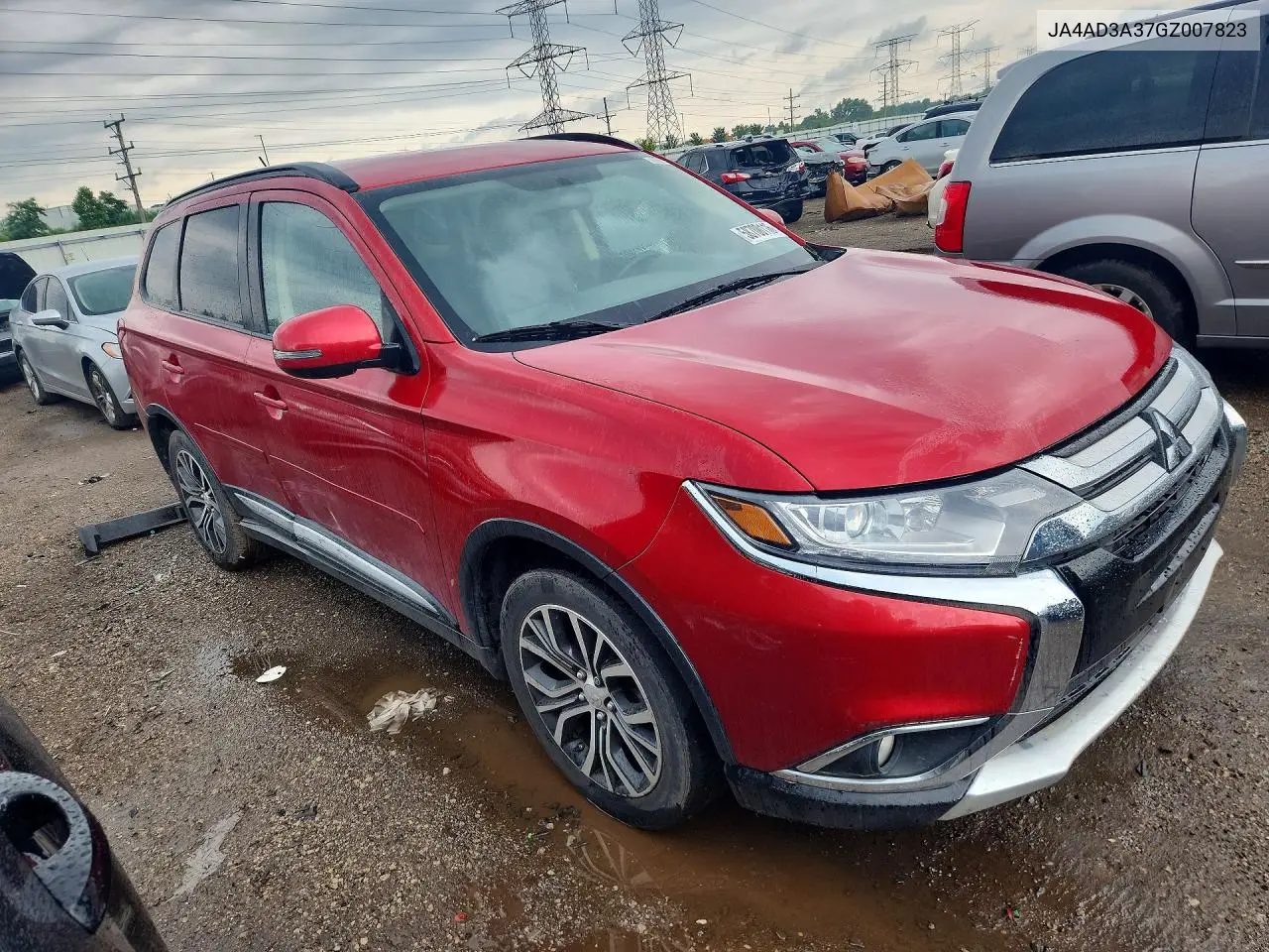 2016 Mitsubishi Outlander Se VIN: JA4AD3A37GZ007823 Lot: 58700116