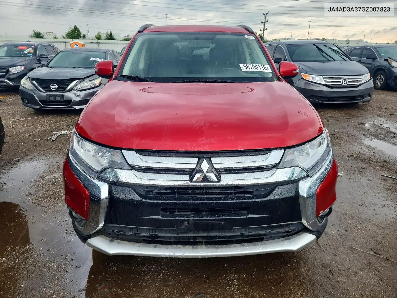 2016 Mitsubishi Outlander Se VIN: JA4AD3A37GZ007823 Lot: 58700116
