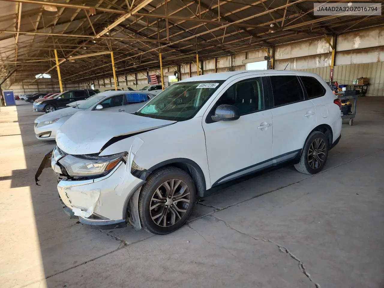 2016 Mitsubishi Outlander Es VIN: JA4AD2A32GZ016794 Lot: 60647236